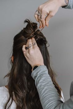 Hair Pin Hairstyle Ideas - how to use a hair pin #hairstyle Kristin Ess hair pin