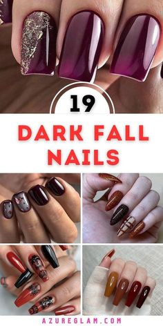 Unveil the top trends in dark fall nails 2024 with 19 stunning designs, featuring everything from acrylic almond shapes to matte coffin nails. These designs showcase the richness of fall with deep, bold colors and creative art. Whether you prefer short square nails or elegant oval shapes, these designs offer something for everyone. These nail ideas are sure to inspire your next manicure. Dark Fall Acrylic Nails, Fall Nail Coffin Designs, Fall Nail Designs 2024 Square, Sept Nails 2024, Fall Nails Acrylic Square, 2024 Fall Nail Trends, Fall Coffin Nail Ideas, Dark Fall Nails, Cinnamon Nails