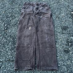 Vintage Carhartt Brown Faded Double Knee Work Wear Carpenter Pants. Really Good Wear. Measure 29x31 And A 9 Leg Opening. Please Check Measurements Before Purchasing. I Do My Best To Show Any Flaws In Pictures. Quick Shipping! Bundles Encouraged! @Ants_haul On Instagram. 91!!! Rugged Faded Bottoms With Pockets, Rugged Faded Cotton Bottoms, Faded Cotton Pants With Belt Loops, Carhartt Streetwear, Grunge Baggy, Men's Bottoms, Carhartt Pants, Men Carhartt, Carpenter Pants