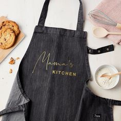 Designed for both practicality and panache, our stylish personalised grey denim kitchen apron embodies the essence of luxury in the kitchen. The ultimate fusion of style and functionality, this apron is ideal for seasoned bakers, aspiring chefs, and everyone in between. Elevate your kitchen game and add a dash of sophistication to your culinary escapades. The denim material not only looks stunning but also prevents your clothes from getting stained, ensuring your apron stays as impeccable as your loved one’s culinary skills. This kitchen essential is a statement accessory that will have you cooking up a storm in style! It’ll make the ideal birthday or Christmas present for that aspiring chef or seasoned culinary artist in your life. Make your loved one’s kitchen accessory truly unique with