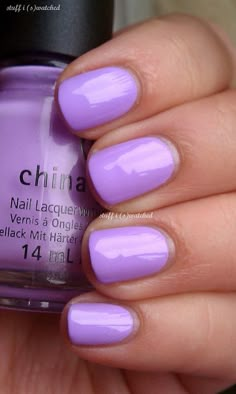 China Glaze Lotus Begin Light Purple Nail Polish, Light Purple Nails, Purple Nail Polish, Nails Purple, Purple Nail, Super Nails, Colorful Nail Designs, China Glaze