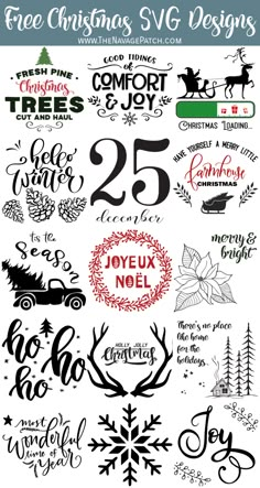 the 25 christmas svg designs