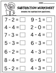 the subtraction worksheet for addition and subtraction with two numbers