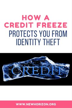 an iceberg with the words how a credit freeze protects you from identity thief