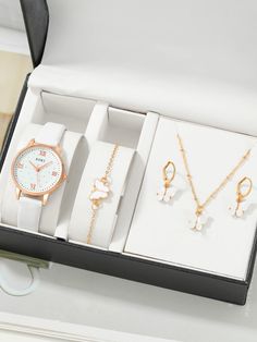 Collar    Watch Set Embellished   Watches Trendy Watches Women Fashion, Trendy Watches Women, خواتم خطوبة, Pretty Watches, Womens Designer Watches, Trendy Watches, Fancy Watches