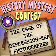 History Mystery :The Case of the Depression-Era Photographer Biographies + Research + Puzzles = A Really Fun Activity for Secondary Students!  Need a fun way to do a biographical review? Like to engage your students in independent research?  My History Mysteries are just the ticket. History Mysteries, Land Forms, History Printables, Teaching Us History, Art Teacher Resources, American History Lessons