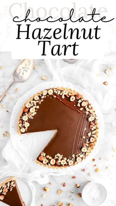 Rich, silky smooth, and extra chocolate-y! That's the perfect way to describe this simple, yet delicious Chocolate Tart with Hazelnut Crust. Perfect for Valentine's Day, celebrations, or just weekend baking! Hazelnut Crust, Hazelnut Flour, Tarts Crust, Chocolate Curls, Baked Rolls, Tart Shells, Tart Pan, Egg Yolks