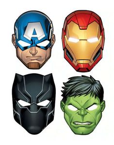 the avengers masks are all different colors