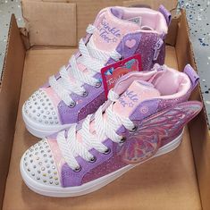 New In Box. Power On/Off Switch. Playful Purple Low-top Sneakers, Purple Glitter Low-top Sneakers, Cute Purple Round Toe Sneakers, Purple Non-slip Synthetic Sneakers, Purple High-top Sneakers For School, Purple Low-top Sneakers For School, Cute Purple Sneakers For School, Butterfly Sneakers, Shoes Skechers