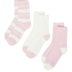 **Nwt 3 Pair Of Fuzzy Fantasies ** 1 Pink Stripe, 1 White & 1 Pink **Sz: 4-10 ** 100% Polyester ***Pet & Smoke Free Home*** **Please Don't Hesitate To Contact Me If You Have Any Questions About My Listed Items.** Super Soft White Socks For Loungewear, White Super Soft Socks For Loungewear, Comfortable White Socks For Loungewear, Cute Socks Aesthetic, Pink Fuzzy Socks, Socks Aesthetic, Fluffy Socks, Sock Outfits, Comfy Socks