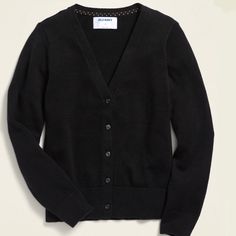 New With Tags! Size Girls Xxl Winter School Black Sweater, Black Fall Sweater For School, Black Winter Sweater For School, Black Tops For School In Fall, Fall School Cotton Cardigan, Navy Uniform, Girls Cardigan Sweater, Navy Uniforms, Navy Girls