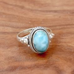 Larimar Ring, Women Ring, Wedding Ring, 925 Sterling Silver Ring, Handmade Ring, Larimar Silver Ring, Designer Ring, Boho Ring, Gift For Her, Ring for Girls, Stylish Jewelry, New Gemstone ring, Famous Ring for girls, Gemstone Ring, Stylish Jewelry, Decent Ring for girls, Handmade Ring for girls, New Silver Jewelry, Indian Jewelry for girls. Metal : Sterling Silver Stone : Larimar Base Metal : 925 parts Per 1000 Style : Ring Feedback  :- We Always Believe In Customer Satisfaction, Your Feedback I Larimar Turquoise Gemstone Ring For Anniversary, Wedding Larimar Gemstone Rings, Oval Larimar Rings For Anniversary, Larimar Ring, Larimar Rings, Girls Handmade, Jewelry Indian, Ring Blue, Rings For Girls