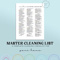 the ultimate cleaning checklist for your home is in this printable list, and it includes