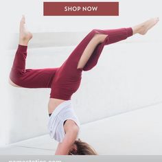 Elastic Bands Under The Knee, Very Comfy And Lightweight. Never Worn. Stretch Red Pants For Pilates, Red Full-length Yoga Pants For Loungewear, Red Full Length Yoga Pants For Loungewear, Full Length Red Yoga Pants, Red Full-length Yoga Pants, Stretch Red Harem Pants, Red Stretch Harem Pants, Red Stretch Yoga Pants, Red Yoga Leggings