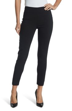 Just like its name suggests, these travel pants should be the first thing you pack and unpack from your suitcase for your next trip. With its simple and comfortable design, you'll find yourself reaching for these pants over and over again. 10" rise, 28" inseam (size 2) Pull-on Elastic waist High rise 79% rayon, 18% nylon, 3% spandex Machine wash cold, tumble dry low Imported Model stats: 5'10" height, 32" bust, 25" waist, 36" hip. Model is wearing size S. Solid Stretch Travel Bottoms, Stretch Solid Bottoms For Travel, Stretch Bottoms For Travel, Versatile Solid Bottoms For Travel, Versatile Solid Color Bottoms For Travel, Travel Bottoms With Elastic Stretch Waistband, Black Bottoms With Pockets For Travel, Versatile Travel Bottoms, Versatile Bottoms For Travel