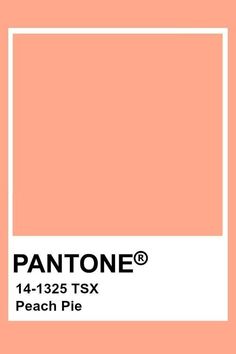 the pantone peach color is shown in this image