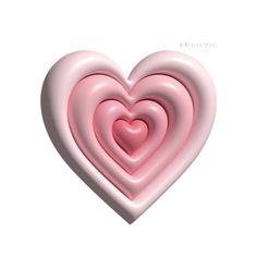 a pink heart shaped object on a white background