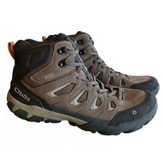 Brand New, Comes With Box Hiking Boots With Reinforced Toe For Climbing, Reinforced Toe Hiking Boots For Climbing, Brown Hiking Boots With Abzorb Midsole For Outdoor, Rugged Waterproof Boots With Round Toe For Climbing, Climbing Boots With Vibram Sole And Round Toe, Rugged Leather Climbing Boots, Brown Hiking Boots With Abzorb Midsole And Round Toe, Rugged Round Toe Climbing Boots, Leather Sneakers For Climbing With Round Toe