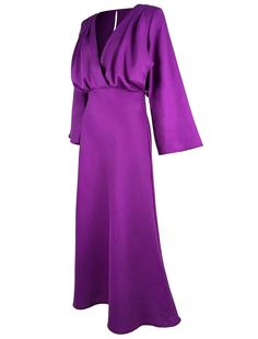 A-Line Wedding Guest Dresses Elegant Dress Holiday Ankle Length Long Sleeve V Neck Polyester with Fringe Purple Fitted Maxi Dress For Wedding Guest, Solid A-line Maxi Dress For Wedding, Fitted Purple Maxi Dress For Wedding Guest, Solid Color Full Length Wedding Dress, Purple Full-length Dress For Wedding, Elegant Ankle-length Maxi Dress For Wedding, Purple V-neck Wedding Gown, Elegant Fitted Ankle-length Dress, Fitted Ankle-length Evening Dress