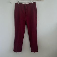 Straight Cropped Chino Felix The Cat Collab Classic Red Bottoms For Business Casual, Classic Fitted Levi's Pants, Red Business Casual Bottoms, Classic Fitted Red Bottoms, Casual Red Dress Pants With Pockets, Burgundy Cotton Pants For Work, Red Fitted Dress Pants For Business Casual, Fitted Levi's Bottoms For Work, Red Casual Bottoms For Business Casual