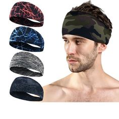 men's headbands with different colors and patterns