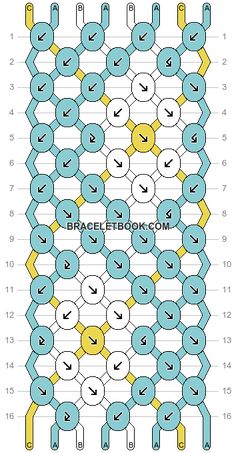 the diagram shows how to make an interlocked chain with two different colors and numbers