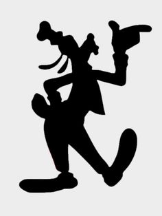 a black and white silhouette of a man with a hat on his head holding a skateboard