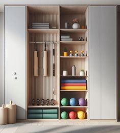 Maximize space with hidden storage solutions that keep your minimalist gym clean and organized. Hidden Gym Storage, Gym Storage Wall, Gym Storage, Maximize Space, Hidden Storage