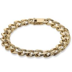 This substantial men’s chain bracelet is wrought in 14k yellow gold for durability and style. LB2236 Bracelet Box, Silver Plated Bracelet, Jewelry Appraisal, Tax Free, Black Shoes Women, Leather Handbags Tote, Air Jordan 1 Retro, White Rose, Chain Bracelet