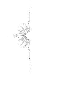 a line drawing of a sunflower on a white background