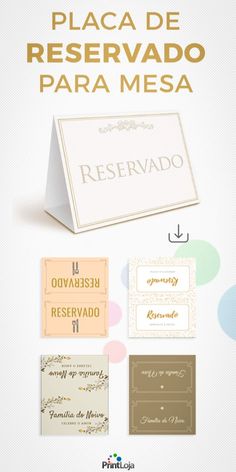 an advertisement for a restaurant called reservado, with different items in it