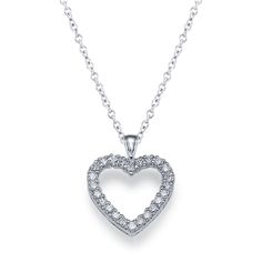 This lovely 0.50ct open heart pendant is the ideal present for a special day or your loved one. Its perfect for everyday wear. Future Engagement Rings, Heart Shaped Pendant Necklace, Heart Shaped Pendant, Pendant Diamond, Diy Rings, Heart Shape Pendant, Shape And Form, Open Heart, Ring Size Guide