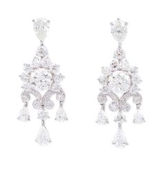 Pair of Diamond Pendent Earrings | 格拉夫| 鑽石耳墜一對 (鑽石共重約12.40克拉) | Graff: Moment & Motif | 2021 | Sotheby's Diamond Pendent, Pear Shaped, Diamond Earrings, Diamond Necklace, Dangle Earrings, Diamonds