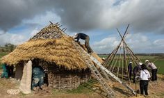 some people are building a house out of straw