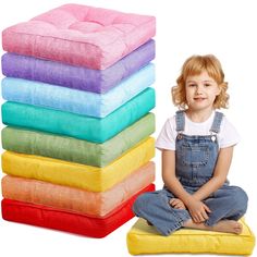 PRICES MAY VARY. What You Can Get: you will get 8 pieces of the toddler floor cushions in different colors, soft and comfortable, providing effective cushioning and protection for children; Sufficient quantity and different colors will meet your different using needs 8 Different Colors: the square floor pillows are designed with 8 different colors, including red, lake blue, green, sky blue, orange, yellow, pink, lavender; Different colors cater to each person's different preferences, and you can Floor Seating Cushions, Square Floor Pillows, Whimsical Cottage, School Kindergarten, Home Daycare, Flexible Seating, Diy Classroom, Floor Seating, New Classroom