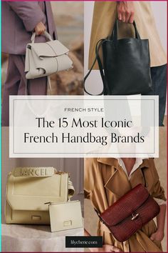 Paris is calling, and it’s time to answer with the most stylish accessory: a French handbag! Check out the 15 most iconic French handbag brands that every fashionista should know. Whether you’re looking for affordable luxury or high-end designer bags, this French handbag brands list includes everything from Le Tanneur to Saint Laurent. Purses And Bags Designer, French Handbag, Affordable Designer Bags, Classy Parisian Style, French Handbags, Style Parisian Chic, French Style Clothing, Luxury Bag Brands, Handbag Brands