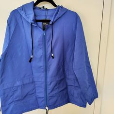 Never Used. Comes With Pouch To Carry The Jacket. Big Pockets. Drawstring Hoodie And Hem. Cheap Casual Cotton Track Jacket, Cheap Purple Cotton Outerwear, Grace And Lace, Eddie Bauer Jacket, Polyester Jacket, Big Pockets, Packable Jacket, Striped Blazer, Drawstring Hoodie