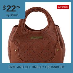 This Frye & Co. Tinsley crossbody for women combines heritage styling with a contemporary finish. Made from smooth faux leather with a snap closure, this small bag features an interior pocket to stow your phone and small essentials, as well as an adjustable shoulder strap and bronze-tone hardware details. Carry the bag from the top handles or wear it on your shoulders for everyday or weekend outings.Features: Adjustable StrapsClosure Type: SnapPockets: 1 Inside Zip PocketMetal Color: Bronze… Color Bronze, Heritage Fashion, Small Bag, Handbag Accessories, Cross Body Handbags, Cognac, Snap Closure, Crossbody Bags, Crossbody Bag