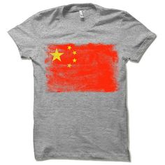 Chinese Flag short-sleeve crewneck t-shirt. Unisex Fit. Printed with eco-friendly water-based inks. Please refer to the size chart in the last image of the listing (laying flat measurements in inches). Due to the calibration differences between computer monitors, phone screens and tablets, the actual product color may vary slightly from what you are viewing. SHIRT FEATURES: - 4.2 oz., Solid color tees (red, white, blue, green) are 100% combed and ringspun cotton, 30 singles - Athletic Heather Sh Eco-friendly Short Sleeve Cotton T-shirt, Casual Crew Neck T-shirt With Eco-friendly Ink, Eco-friendly Graphic Tee With Short Sleeves, Eco-friendly Graphic Tee With Crew Neck, Eco-friendly Ink Relaxed Fit Crew Neck T-shirt, Chinese Flag, Retro Flag, Flag Shirt, Flag Tshirt