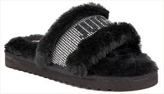 Juicy Couture Women's Slide Slipper Sandals With Faux Fur Weak Ankles, Travel Slippers, Slip On Slippers, Slide Slippers, Faux Fur Slippers, Fuzzy Slippers, Slides Women, Fur Slippers