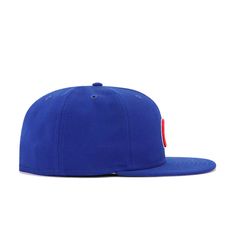 Celebrate the most riveting World Series wins in recent history with this special commemorative fitted from Hat Heaven. Draped in official team colors, this is undeniably a hat for Cubs fans. With left-sided patch from the historic Fall Classic, this is one custom fans have to have. Hat Material: 100% WoolCrown: Light Royal BlueVisor: Light Royal BlueButton: Light Royal BlueUndervisor: GreyFront Logo: Scarlet/WhiteRear Logo: Light Royal Blue/Scarlet/WhiteSide Patch: Official league colors Collegiate Blue Baseball Cap With Flat Brim, Blue Flat Crown Hat For Sports Events, Blue Collegiate Fitted Hat For Streetwear, Casual Blue Fitted Hat With Flat Crown, Blue Fitted Hat With Flat Brim For Baseball Season, Collegiate Blue Fitted Hat With Flat Brim, Blue Sports Cap With Logo Patch For Baseball Season, Blue Snapback Hat With Logo For Baseball Season, Blue Snapback Hat For Sports Events