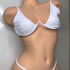 New Without Tags! Verdusa White Underwire Bikini Swimsuit Size Large Top Size Small Bottoms Blemish On Bottom Near Hem Great Fit For Petite Sizes Low-cut Beachwear Swimwear With Built-in Bra, White Spaghetti Strap Swimwear For Beach Party, Summer Low-cut Swimwear With Built-in Bra, White Underwire Tankini For The Beach, White Underwire Tankini For Vacation, Beach Swimwear With Triangle Top And Boning, White Seamless Underwire Swimwear, Beach Swimwear With Boning And Triangle Top, White Underwire Tankini For Poolside