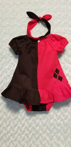 Harley Quinn Childs Peasant Dress Outfit For Any Occasion | Etsy Peasant Dress Outfit, Original Harley Quinn, Harley Quinn Outfit, Parenting Style, Land O Lakes, Parenting Styles, Peasant Dress, Girls Clothing Sets, Clothing Sets