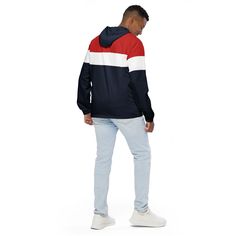 This lightweight windbreaker ensures maximum comfort on windy, rainy, and sunny days, thanks to the water-resistant fabric and breathable mesh lining. The windbreaker has an effortless look that will fit different styles and can be easily layered with long and short sleeve shirts. • 100% polyester • Fabric weight: 2.21 oz/yd² (75 g/m²) • Lightweight, water-resistant fabric • Breathable mesh lining, reduces static • Regular fit • Elastic cuffs • Hood and side pockets • Zippable front • Blank prod Casual Weatherproof Nylon Windbreaker, Casual Weatherproof Track Jacket, Casual Waterproof Nylon Track Jacket, Casual Windproof Windbreaker For Spring, Casual Nylon Track Jacket With Moisture-wicking, Spring Casual Windproof Windbreaker, Casual Spring Windbreaker, Casual Weatherproof Windbreaker For Streetwear, Casual Sports Weatherproof Raincoat