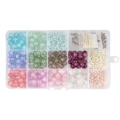 the beading kit contains many different colors and sizes