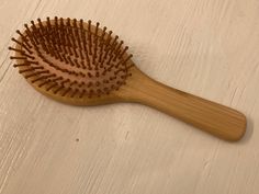 Natural bamboo wood brush with soft wooden teeth, painted to resist water, customizable as desired natural bamboo hairbrush, with wood tooth, waterproof varnish. Free custom engraving Bamboo Hairbrush, Bamboo Brush, Hair Brush, Custom Engraving, Hair Care, Italy, Collage, Wood, Water