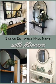 simple entrance hall ideas with mirrors