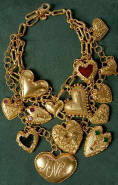 Heart of Gold Necklace – The Silk Road Vintage Gold Heart Necklace With Charm, Antique Gold Heart Necklace With Vintage Charm, Vintage Gold Plated Heart Necklace, Vintage Gold Heart Chain Necklace, Vintage Yellow Gold Heart Charm Necklace, Dope Jewelry Accessories, The Silk Road, Earthy Jewelry, Gold Heart Necklace