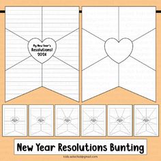 the new year resolution bunting pattern