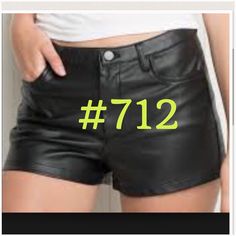 High-Rise Black Faux Leather Shorts With A Button And Zipper Closure In The Front, Functional Side And Back Pockets, Belt Loop And A Slight Stretch Around The Waist. * 60% Polyurethane, 40% Viscose * 11" Rise, 2" Inseam, 14" Waist * Size: Small / Medium (Fit Short Size:25-26) * Color: Black * Material: Faux Leather * Made In P.R.C * New Without Tag (No Flaw/ Never Worn) * #712 N Trendy High Waist Faux Leather Shorts, Trendy High-waist Faux Leather Shorts, Trendy Fall Shorts With Button Closure, Casual Faux Leather Shorts For Night Out, Trendy Faux Leather Shorts For Night Out, Trendy Fitted Faux Leather Shorts, Casual Faux Leather Shorts For Going Out, Trendy Shorts For Fall Going Out, Trendy Fall Shorts For Going Out